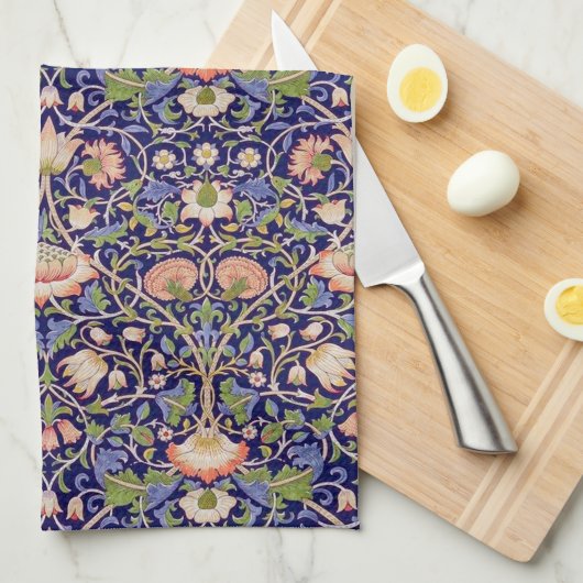 Vintages Blumenmuster, William Morris Geschirrtuch (Viertel Falte)