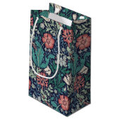 Vintages Blumenmuster, William Morris Kleine Geschenktüte (Rückseite Schrägansicht)