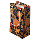 Vintages Blumenmuster, William Morris Kleine Geschenktüte (Rückseite Schrägansicht)