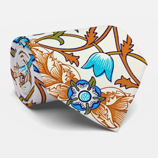 Vintages Blumenmuster, William Morris Krawatte (Gerollt)