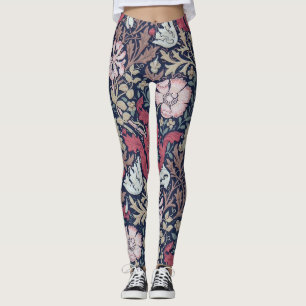 Vintages Blumenmuster, William Morris Leggings