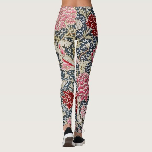 Vintages Blumenmuster, William Morris Leggings (Rückseite)