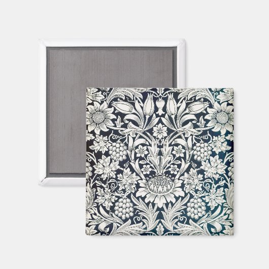 Vintages Blumenmuster, William Morris Magnet (Vorderseite/Rückseite)