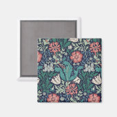 Vintages Blumenmuster, William Morris Magnet (Vorderseite/Rückseite)
