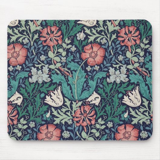 Vintages Blumenmuster, William Morris Mousepad (Vorne)