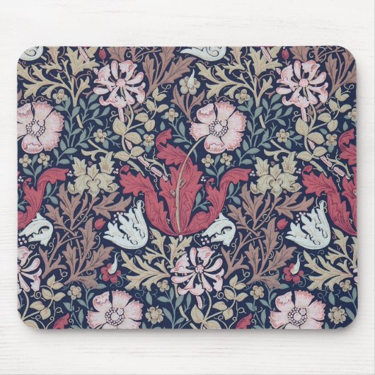 Vintages Blumenmuster, William Morris Mousepad (Vorne)