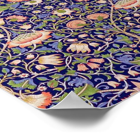 Vintages Blumenmuster, William Morris Poster (Ecke)