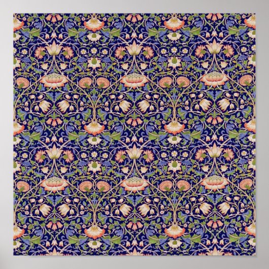 Vintages Blumenmuster, William Morris Poster (Vorne)