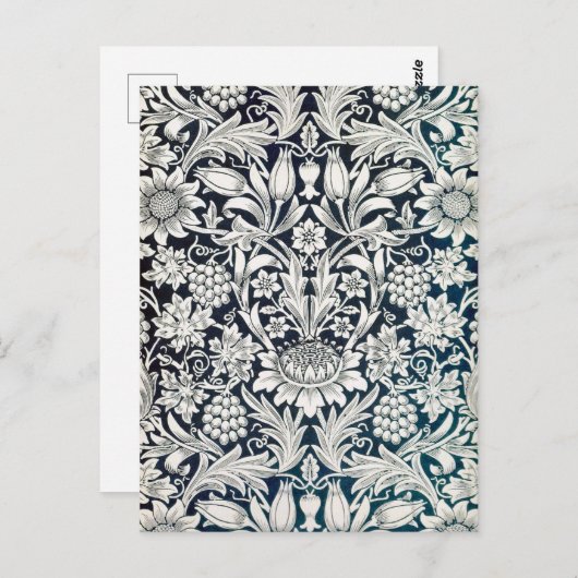 Vintages Blumenmuster, William Morris Postkarte (Vorne/Hinten)
