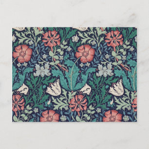 Vintages Blumenmuster, William Morris Postkarte