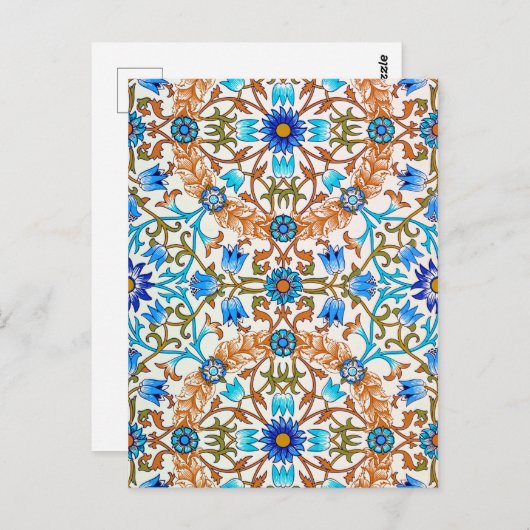 Vintages Blumenmuster, William Morris Postkarte (Vorne/Hinten)
