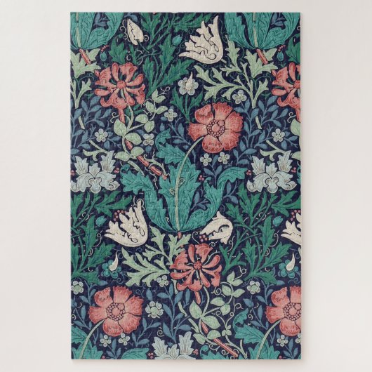 Vintages Blumenmuster, William Morris Puzzle (Vertikal)