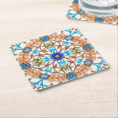 Vintages Blumenmuster, William Morris Rechteckiger Pappuntersetzer (angewinkelt)