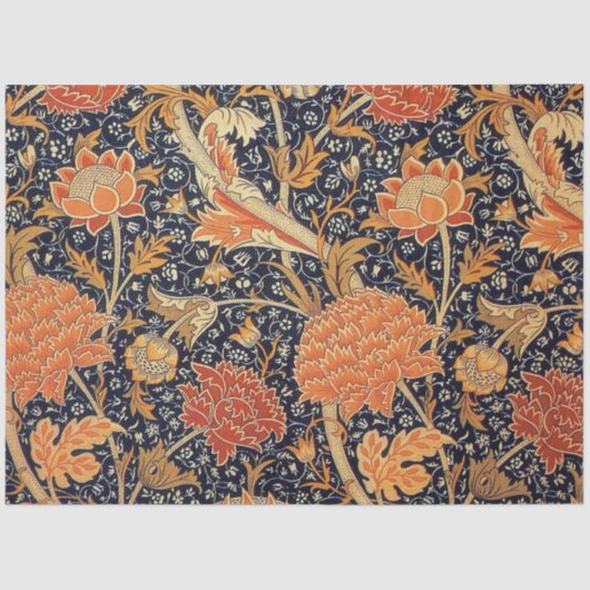 Vintages Blumenmuster, William Morris Seidenpapier (Vorderseite)