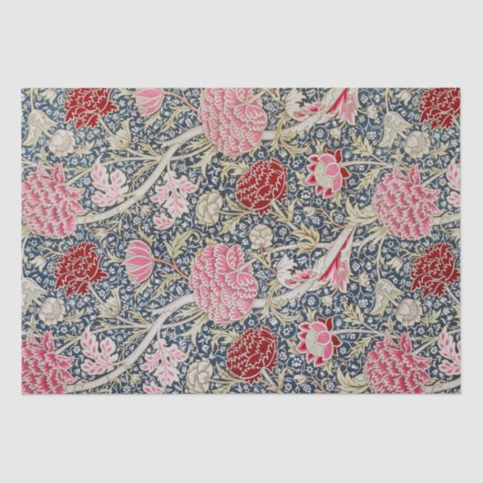 Vintages Blumenmuster, William Morris Seidenpapier (Vorderseite)