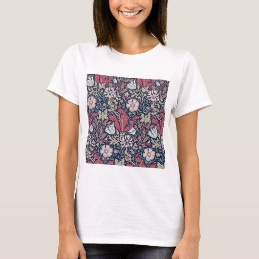 Vintages Blumenmuster, William Morris T-Shirt (Vorderseite)