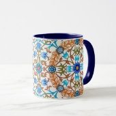 Vintages Blumenmuster, William Morris Tasse (VorderseiteRechts)