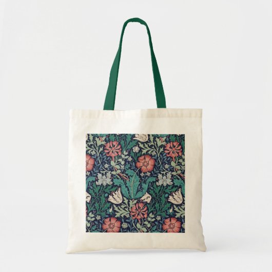 Vintages Blumenmuster, William Morris Tragetasche (Vorne)