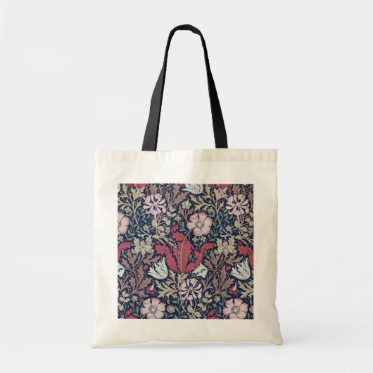 Vintages Blumenmuster, William Morris Tragetasche (Vorne)