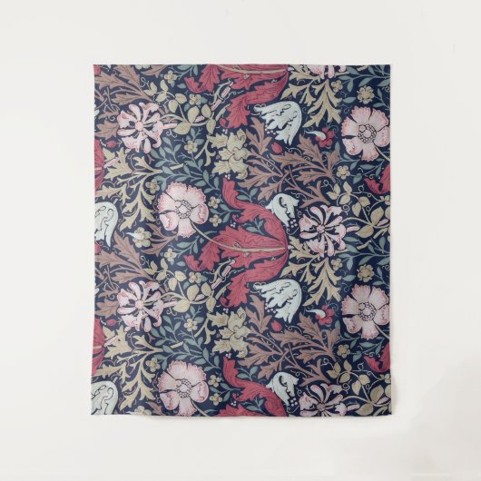 Vintages Blumenmuster, William Morris Wandteppich (Vorderseite)