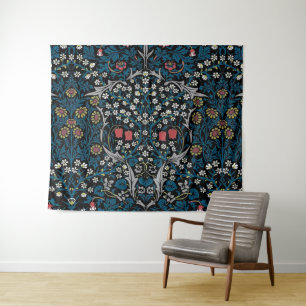 Vintages Blumenmuster, William Morris Wandteppich