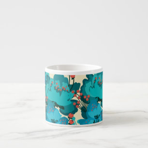 Vintages Blumenmuster, zarte Blume. Espressotasse