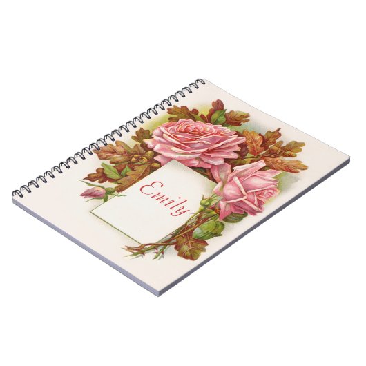 Vintages BlumenNotebook Notizblock (Linke Seite)