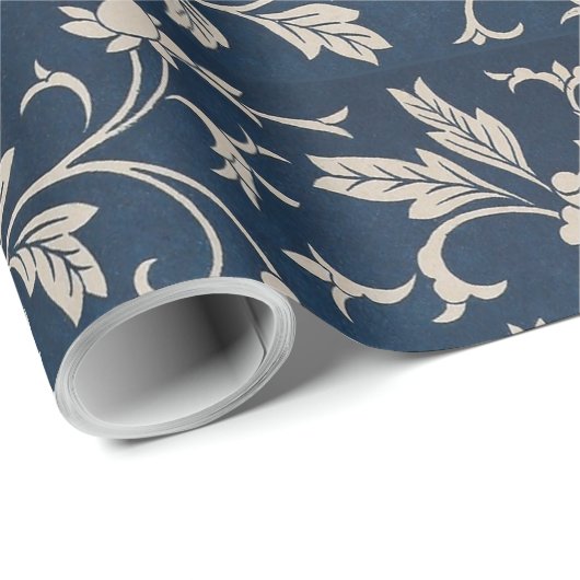 Vintages Blumenpapier Geschenkpapier (Rolleneckpunkt)