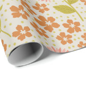 Vintages Blumenpapier Geschenkpapier (Rolleneckpunkt)