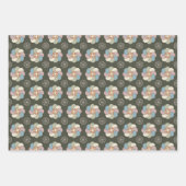 Vintages Blumenpapier Geschenkpapier Set (Vorderseite)