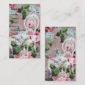 Vintages Blumenpapier mit Vorsitz Visitenkarte (Vorne/Hinten)