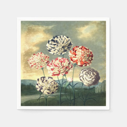 Vintages Blumenpapier Napkins Serviette (Vorderseite)