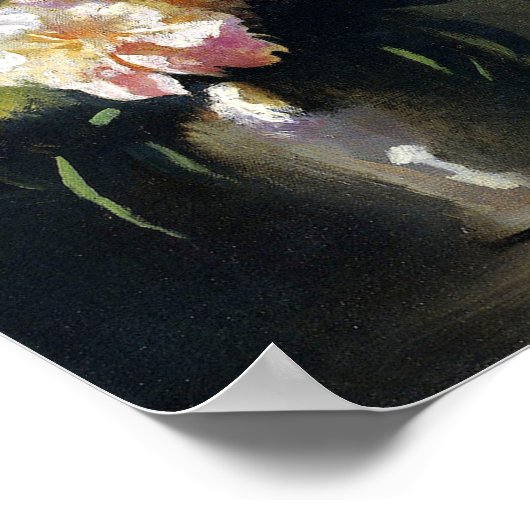 Vintages Blumenposter Poster (Ecke)