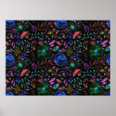 Vintages Blumenposter Poster (Vorne)