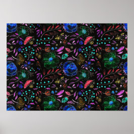 Vintages Blumenposter Poster