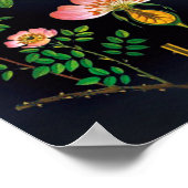Vintages Blumenposter Poster (Ecke)