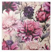 Vintages Blumenrosa Fliese (Vorderseite)