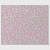 Vintages Blumenrosa Wrapping Papier Geschenkpapier (Flach)