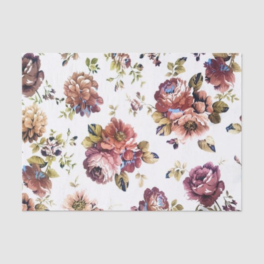 Vintages Blumenseidenpapier Seidenpapier (Vorderseite)