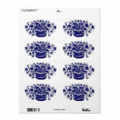 Vintages Blumensiegel für Holzschnitzel (Vorne)