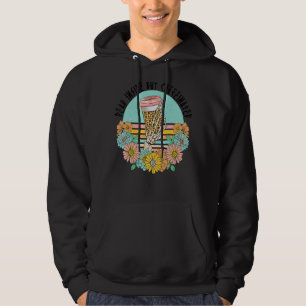 Vintages Blumenskelett innen tot, aber kaffeinat Hoodie