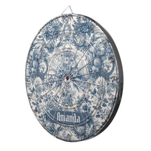 Vintages Blumenstrauß Dartscheibe (Vorderseite rechts)