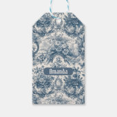 Vintages Blumenstrauß Geschenkanhänger (Vorderseite)