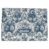 Vintages Blumenstrauß Große Geschenktüte (Rückseite)