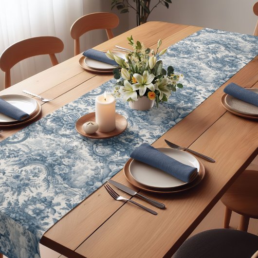 Vintages Blumenstrauß Kurzer Tischläufer