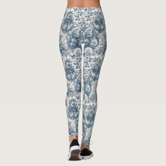 Vintages Blumenstrauß Leggings (Rückseite)