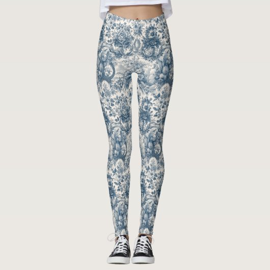 Vintages Blumenstrauß Leggings (Vorderseite)