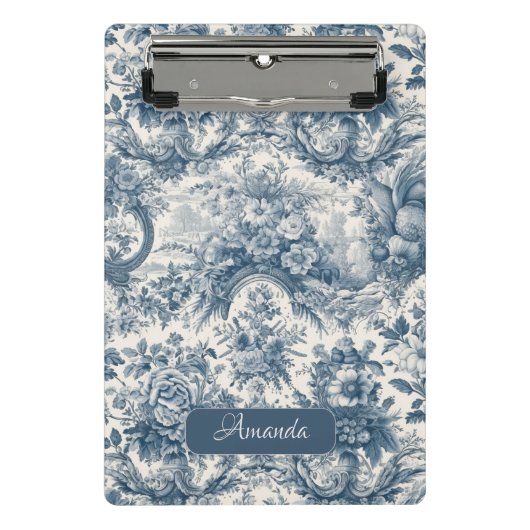 Vintages Blumenstrauß Mini Klemmbrett (Vorderseite)