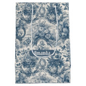 Vintages Blumenstrauß Mittlere Geschenktüte (Rückseite)