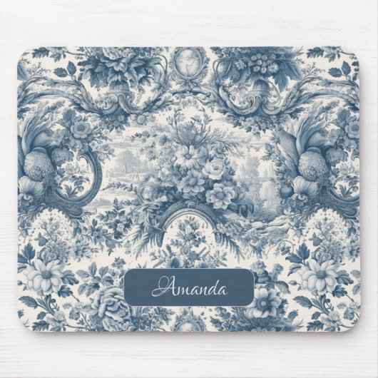 Vintages Blumenstrauß Mousepad (Vorne)